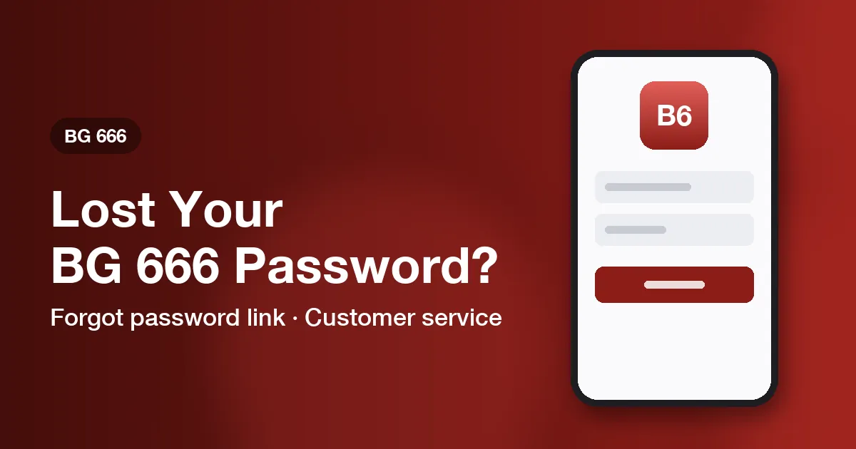 Banner for the BG 666 forgot password guide with a key icon