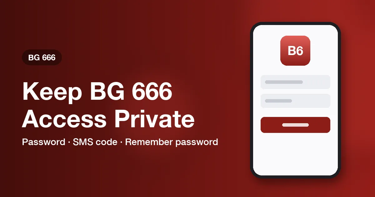 Banner about BG 666 account safety with a padlock beside a phone